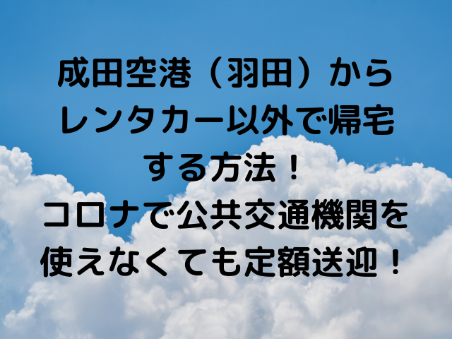 成田空港 羽田 からの帰国者の移動手段におすすめ 公共交通機関とレンタカー以外のチョイスは Joy Of Living